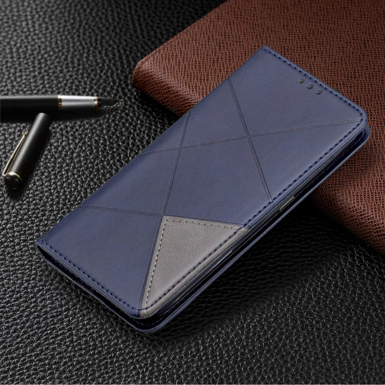 For Galaxy A01 Rhombus Texture Horizontal Flip Magnetic Leather Case with Holder & Card Slots & Wallet
