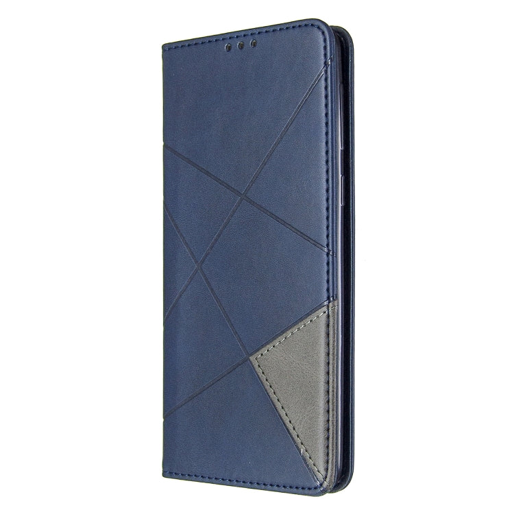 For Galaxy A21 Rhombus Texture Horizontal Flip Magnetic Leather Case with Holder & Card Slots & Wallet