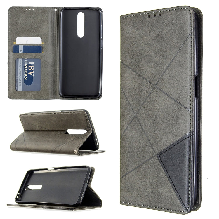 For Xiaomi Redmi K30 Rhombus Texture Horizontal Flip Magnetic Leather Case with Holder & Card Slots & Wallet