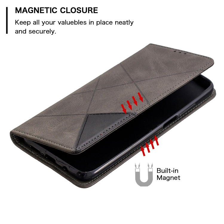 For Xiaomi Redmi K30 Rhombus Texture Horizontal Flip Magnetic Leather Case with Holder & Card Slots & Wallet