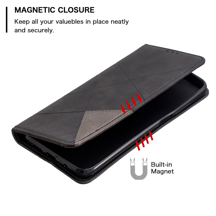 For Xiaomi Redmi K30 Rhombus Texture Horizontal Flip Magnetic Leather Case with Holder & Card Slots & Wallet