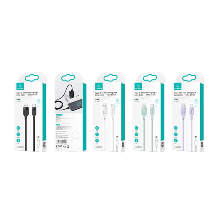 USAMS US-SJ568 6A Type-C / USB-C Fast Charing Data Cable with Light, Length: 1.2m