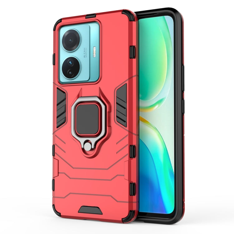 For vivo T1 Pro 5G / S15e 5G Shockproof PC + TPU Phone Case with Magnetic Ring Holder