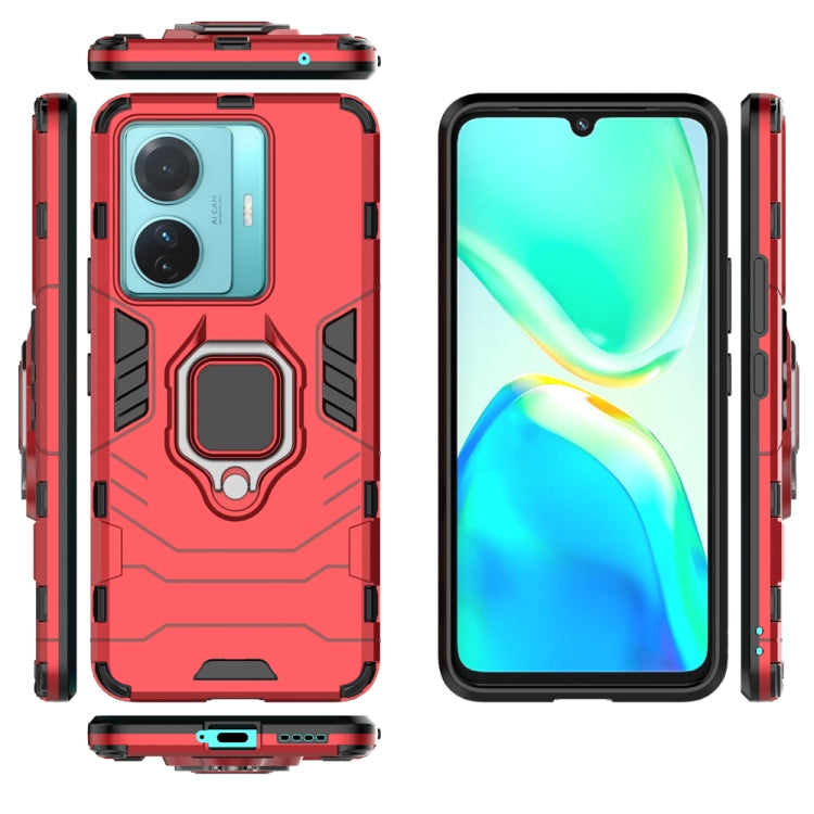 For vivo T1 Pro 5G / S15e 5G Shockproof PC + TPU Phone Case with Magnetic Ring Holder