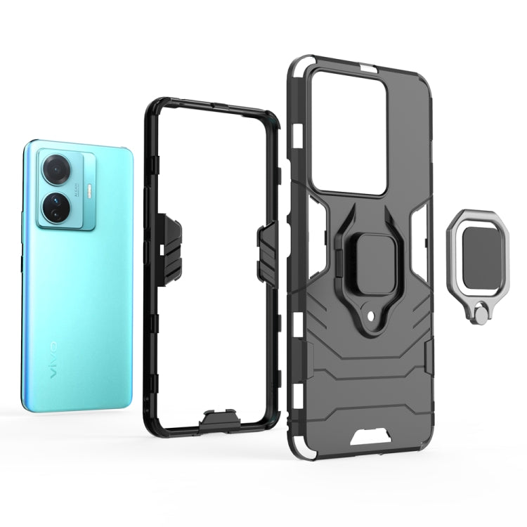 For vivo T1 Pro 5G / S15e 5G Shockproof PC + TPU Phone Case with Magnetic Ring Holder