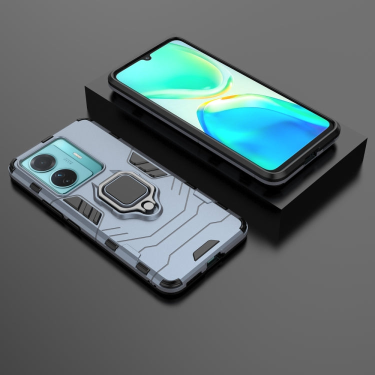 For vivo T1 Pro 5G / S15e 5G Shockproof PC + TPU Phone Case with Magnetic Ring Holder