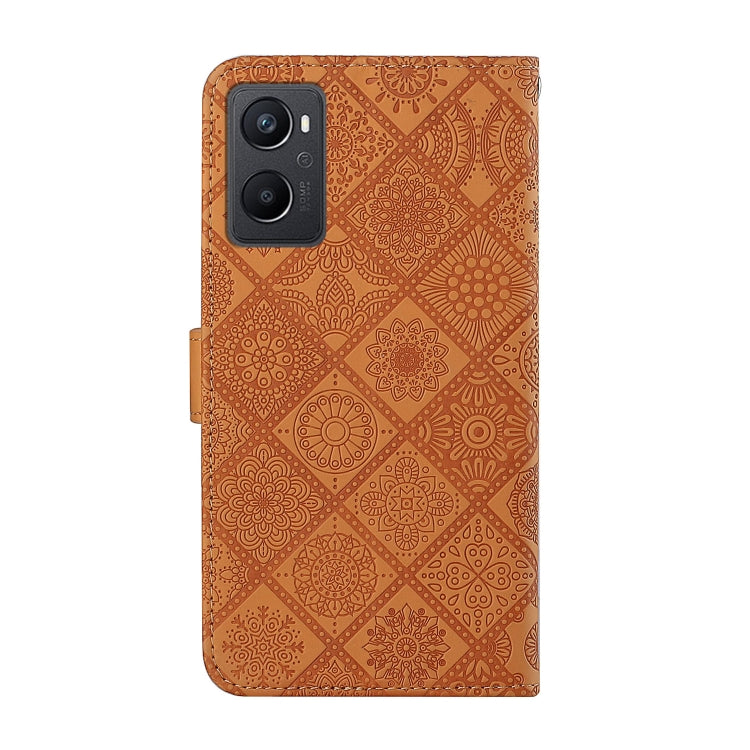 For OPPO A96 5G Ethnic Style Embossed Pattern Leather Phone Case