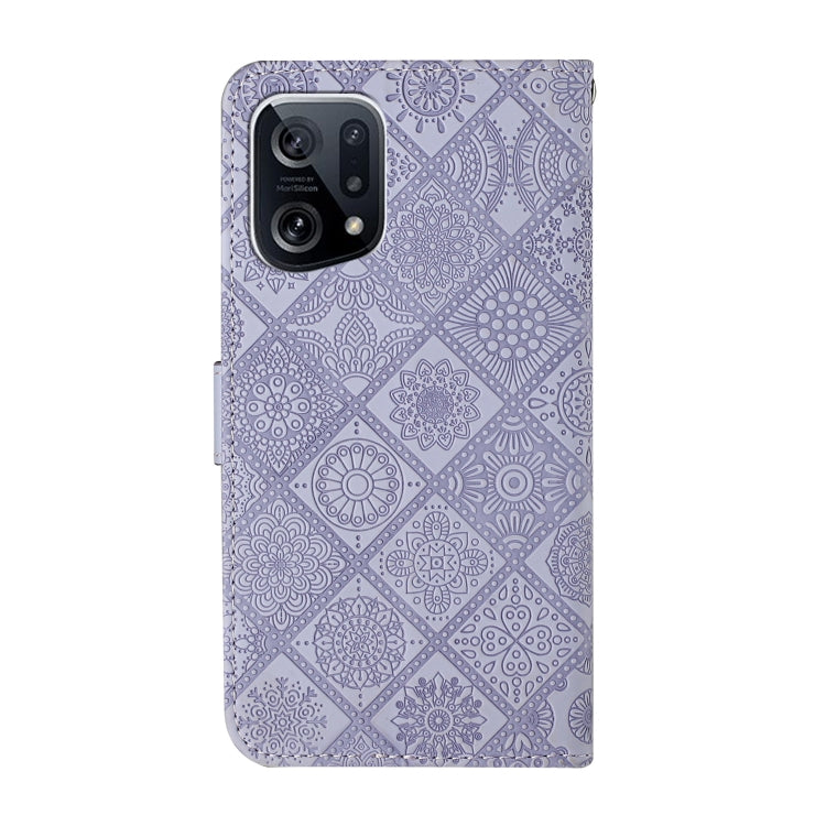 For OPPO Find X5 Pro Ethnic Style Embossed Pattern Leather Phone Case