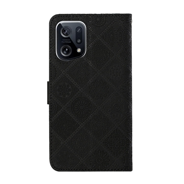 For OPPO Find X5 Pro Ethnic Style Embossed Pattern Leather Phone Case