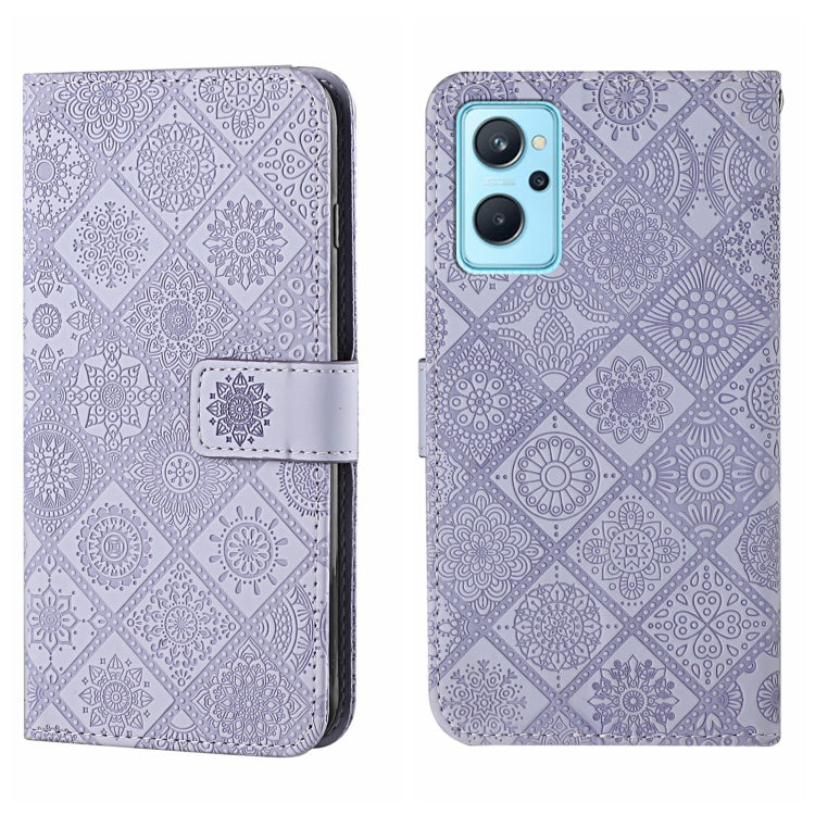 For OPPO Realme 9i Ethnic Style Embossed Pattern Leather Phone Case