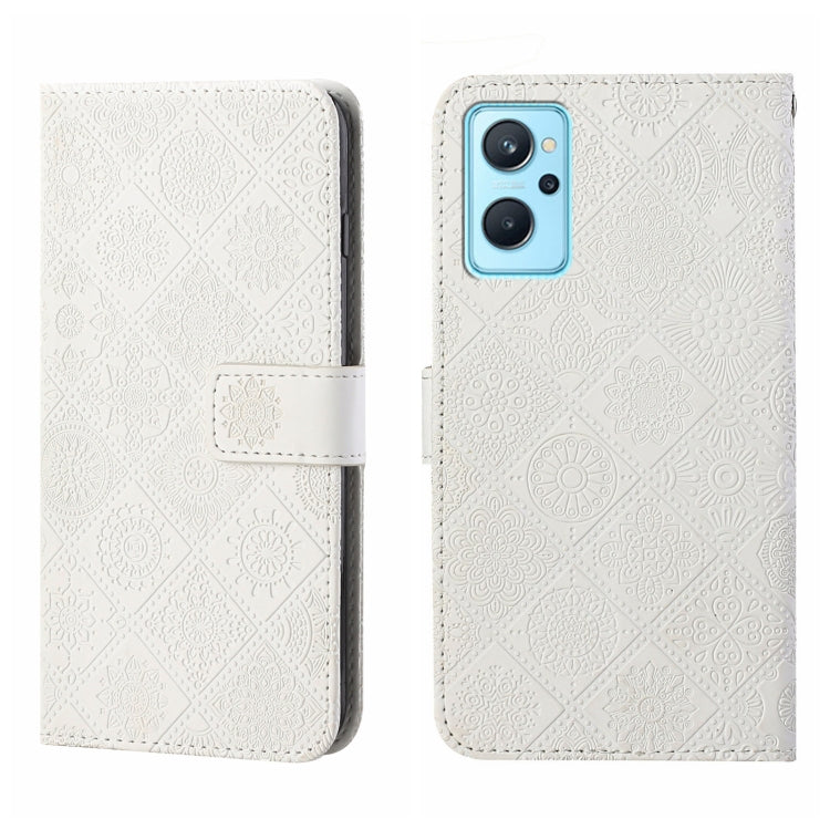 For OPPO Realme 9i Ethnic Style Embossed Pattern Leather Phone Case
