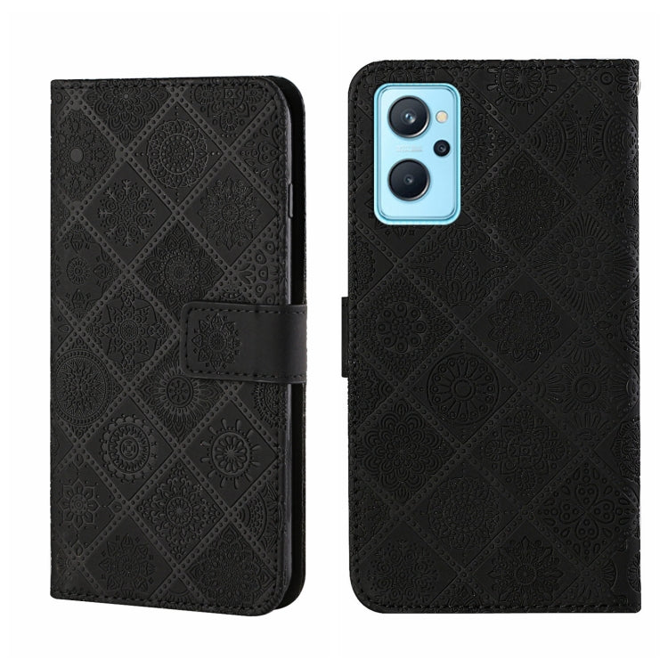 For OPPO Realme 9i Ethnic Style Embossed Pattern Leather Phone Case
