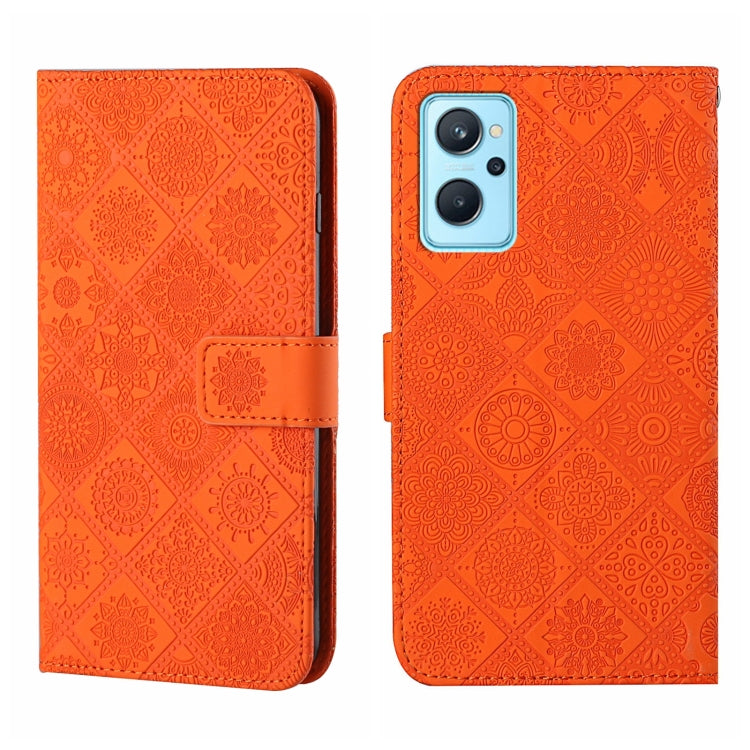 For OPPO Realme 9i Ethnic Style Embossed Pattern Leather Phone Case