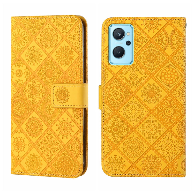 For OPPO Realme 9i Ethnic Style Embossed Pattern Leather Phone Case