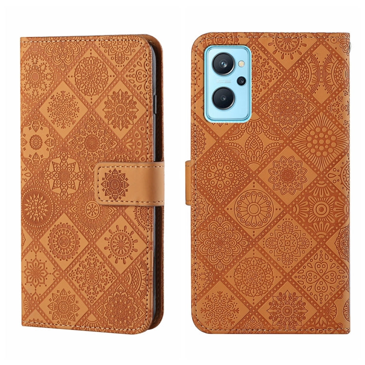 For OPPO Realme 9i Ethnic Style Embossed Pattern Leather Phone Case