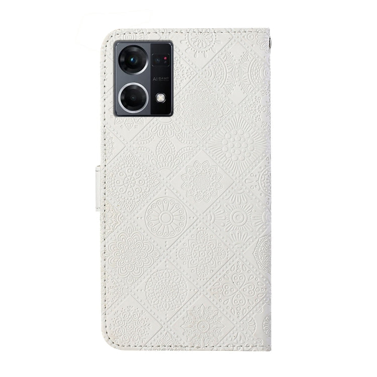 For OPPO Reno7 Ethnic Style Embossed Pattern Leather Phone Case