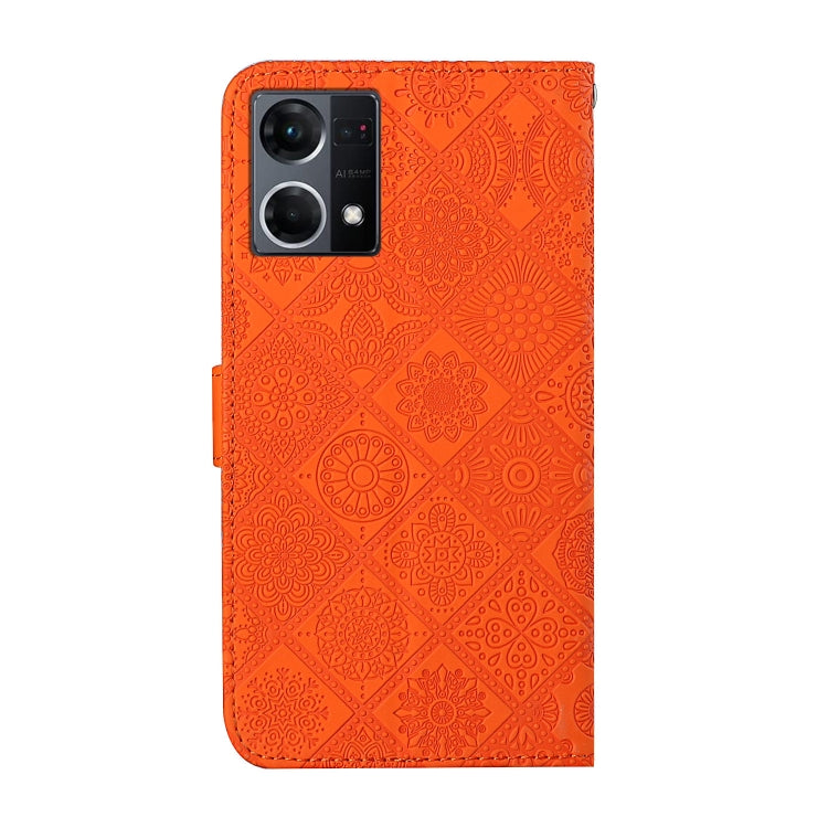 For OPPO Reno7 Ethnic Style Embossed Pattern Leather Phone Case