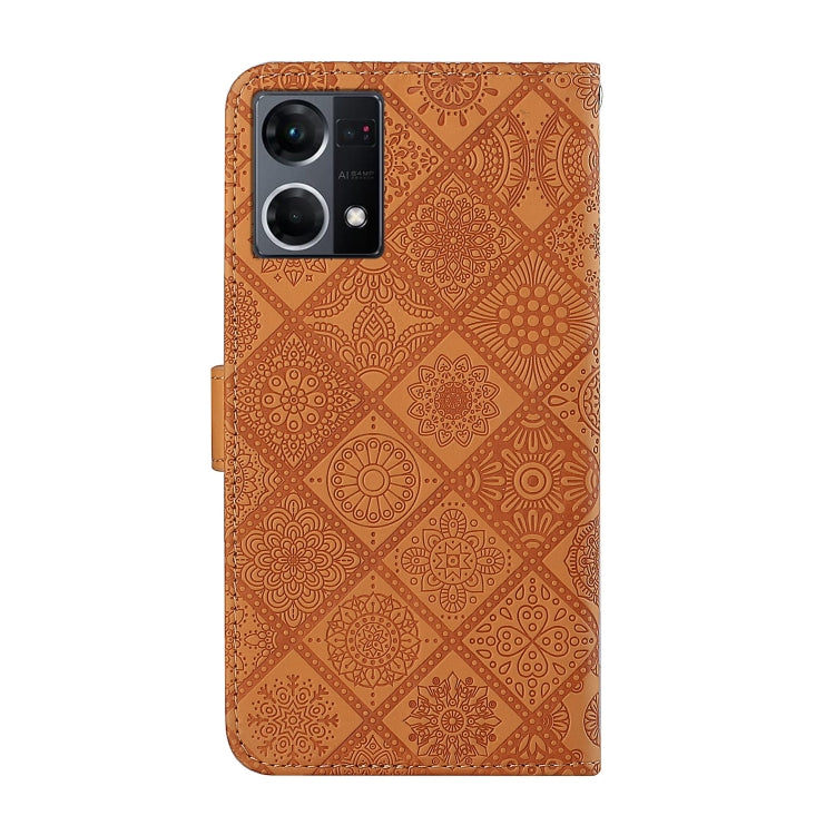 For OPPO Reno7 Ethnic Style Embossed Pattern Leather Phone Case