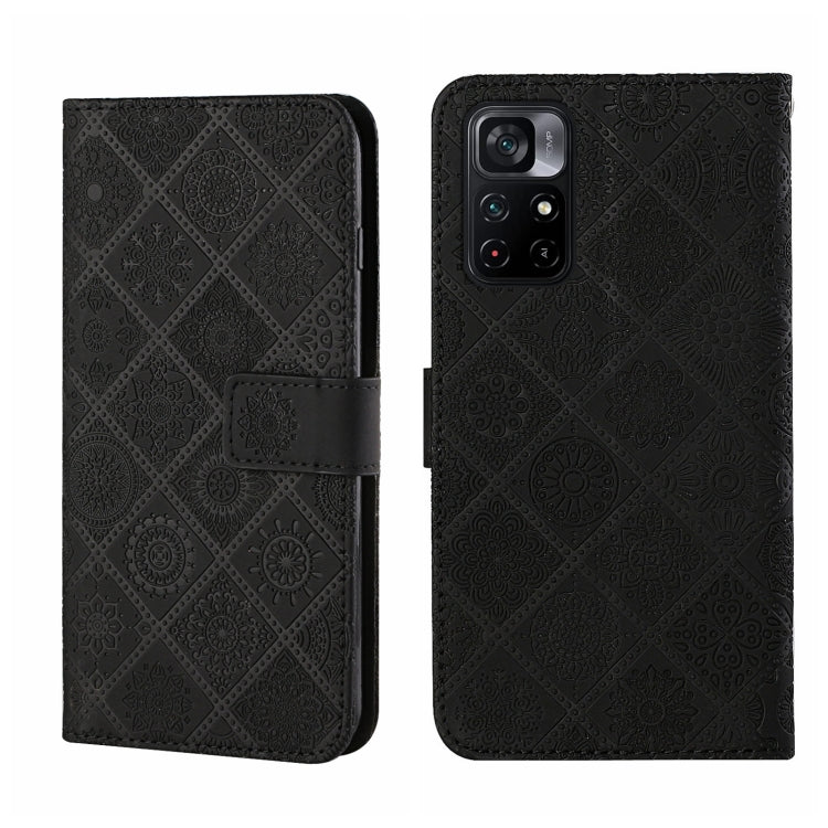 For Xiaomi Poco M4 Pro 5G Ethnic Style Embossed Pattern Leather Phone Case