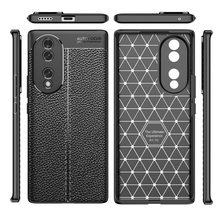 For Honor 70 Litchi Texture Shockproof TPU Phone Case