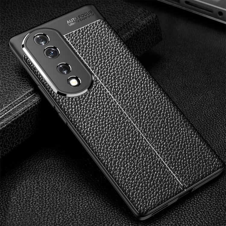 For Honor 70 Pro Litchi Texture Shockproof TPU Phone Case