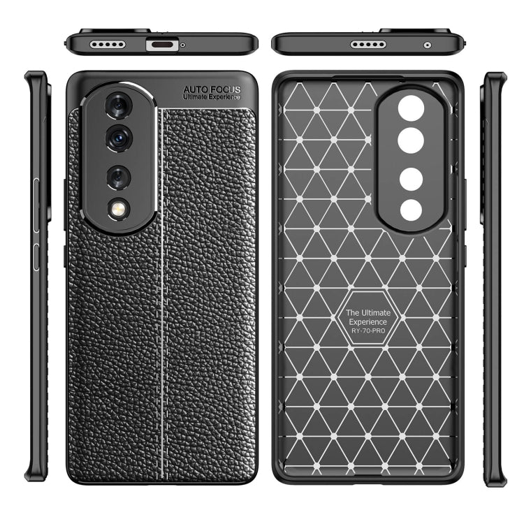 For Honor 70 Pro Litchi Texture Shockproof TPU Phone Case