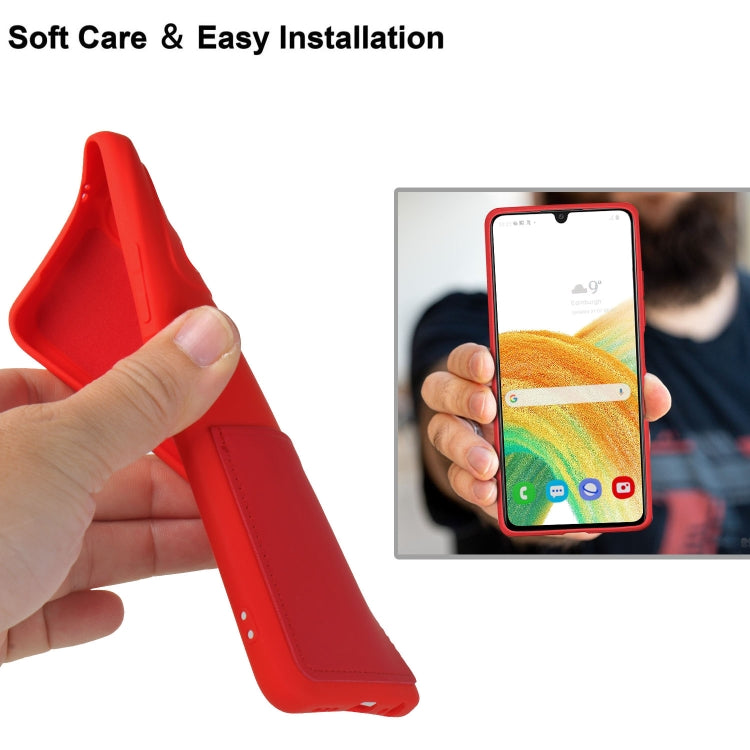 For Samsung Galaxy A33 5G Liquid Silicone Skin Feel Shockproof Phone Case with Card Slot