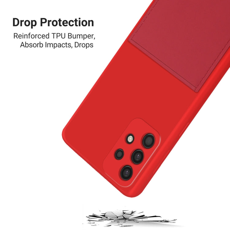 For Samsung Galaxy A33 5G Liquid Silicone Skin Feel Shockproof Phone Case with Card Slot