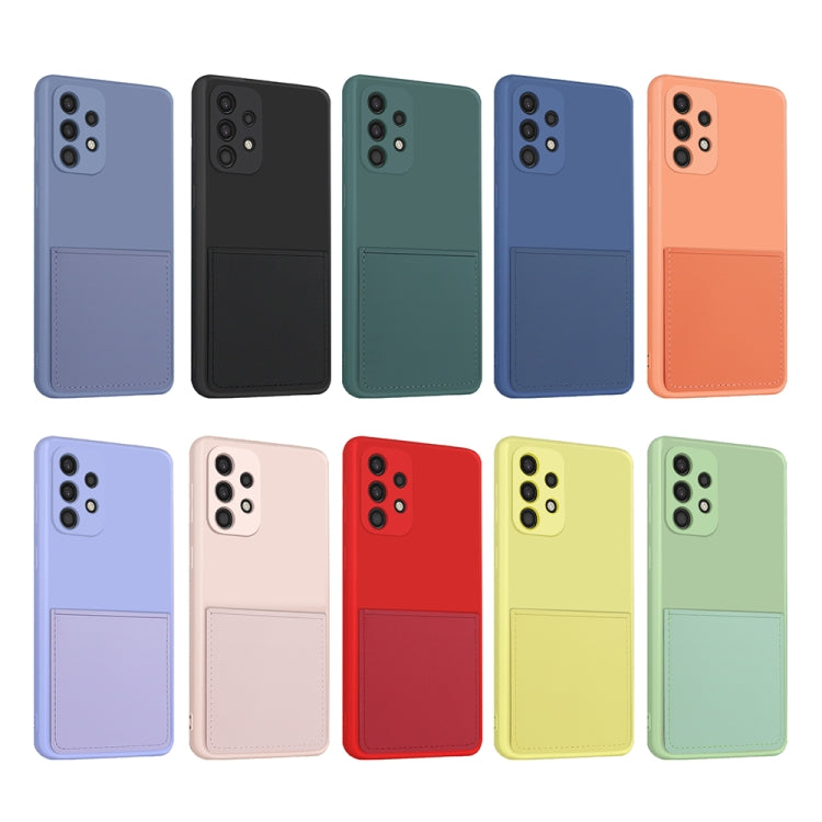For Samsung Galaxy A33 5G Liquid Silicone Skin Feel Shockproof Phone Case with Card Slot