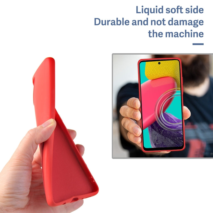 For Samsung Galaxy M53 5G Liquid Silicone Skin Feel Shockproof Phone Case with Card Slot