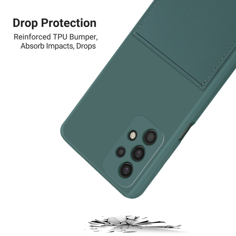 For Samsung Galaxy A23 5G Fine Hole Liquid Silicone Skin Feel Shockproof Phone Case with Card Slot