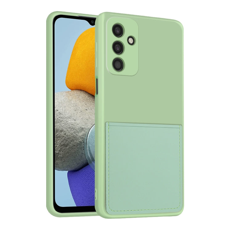 For Samsung Galaxy M23 5G Fine Hole Liquid Silicone Skin Feel Shockproof Phone Case with Card Slot