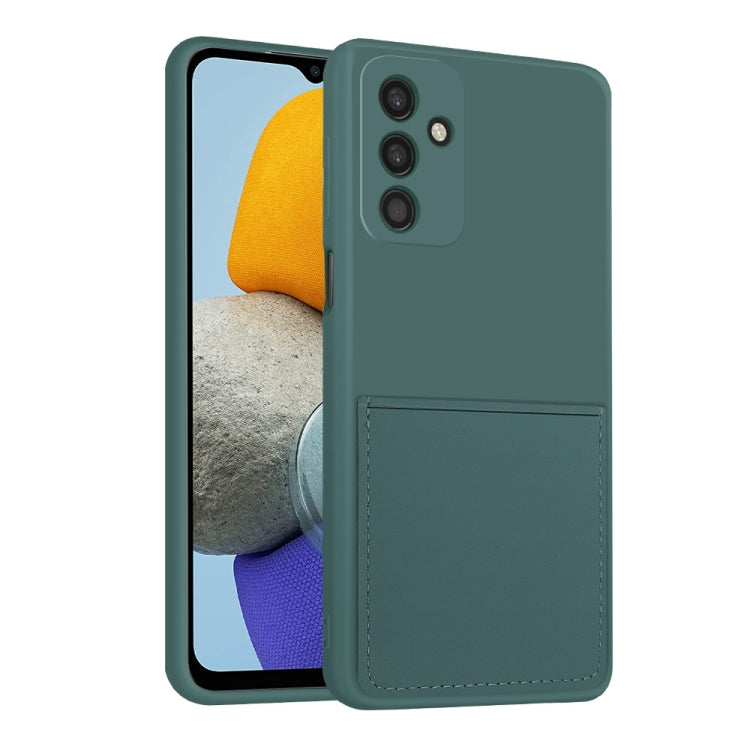 For Samsung Galaxy M23 5G Fine Hole Liquid Silicone Skin Feel Shockproof Phone Case with Card Slot