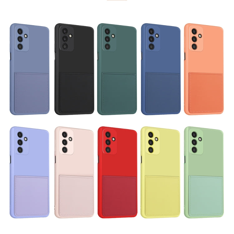 For Samsung Galaxy M23 5G Fine Hole Liquid Silicone Skin Feel Shockproof Phone Case with Card Slot
