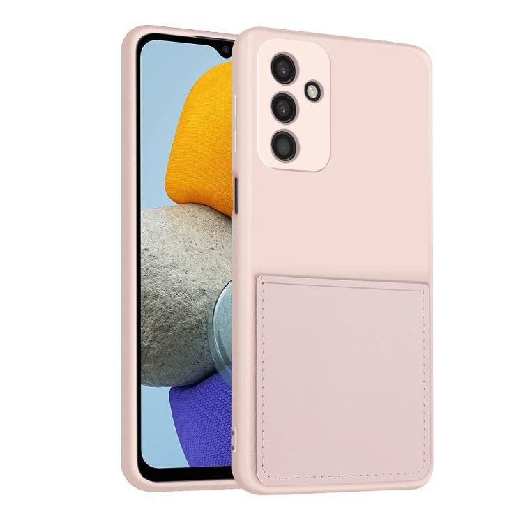 For Samsung Galaxy M23 5G Fine Hole Liquid Silicone Skin Feel Shockproof Phone Case with Card Slot