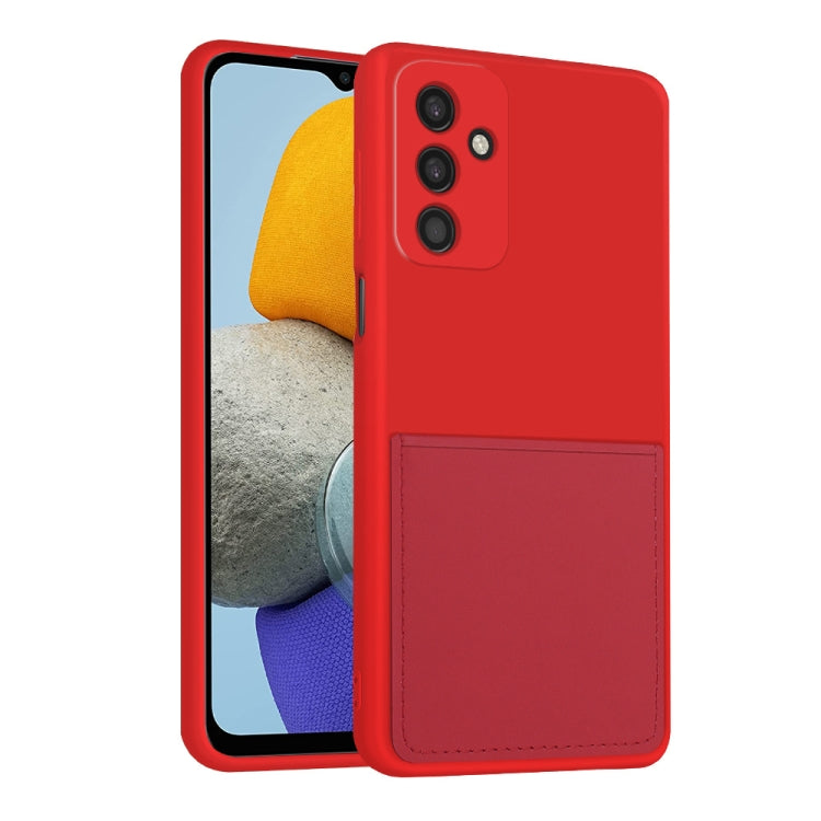 For Samsung Galaxy M23 5G Fine Hole Liquid Silicone Skin Feel Shockproof Phone Case with Card Slot