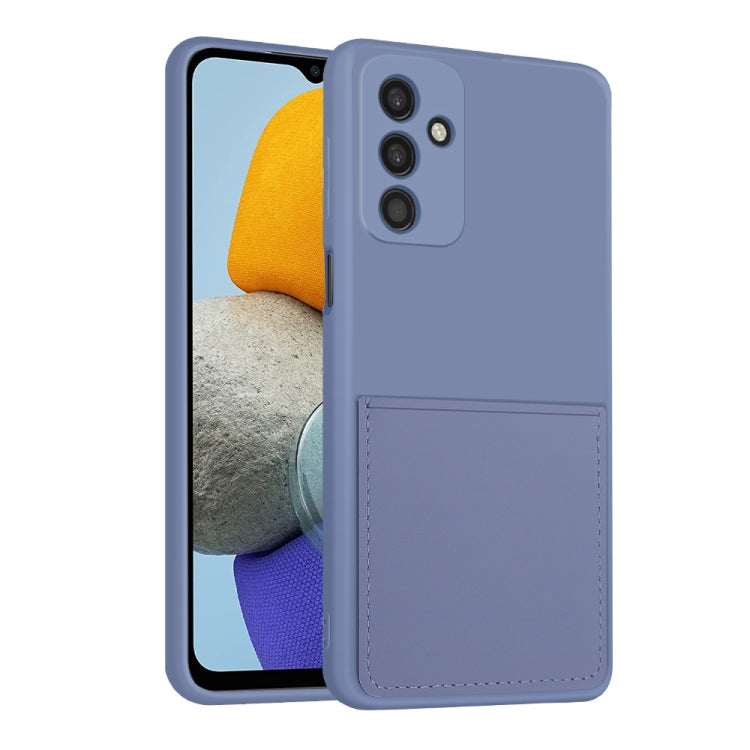 For Samsung Galaxy M23 5G Fine Hole Liquid Silicone Skin Feel Shockproof Phone Case with Card Slot