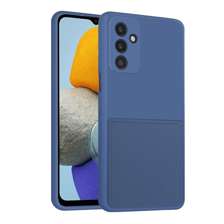 For Samsung Galaxy M23 5G Fine Hole Liquid Silicone Skin Feel Shockproof Phone Case with Card Slot