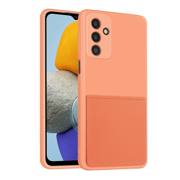 For Samsung Galaxy M23 5G Fine Hole Liquid Silicone Skin Feel Shockproof Phone Case with Card Slot