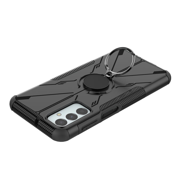 For Samsung Galaxy F23 / M23 5G Armor Bear Shockproof PC + TPU Phone Case with Ring