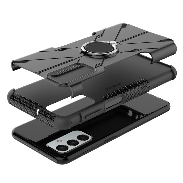For Samsung Galaxy F23 / M23 5G Armor Bear Shockproof PC + TPU Phone Case with Ring
