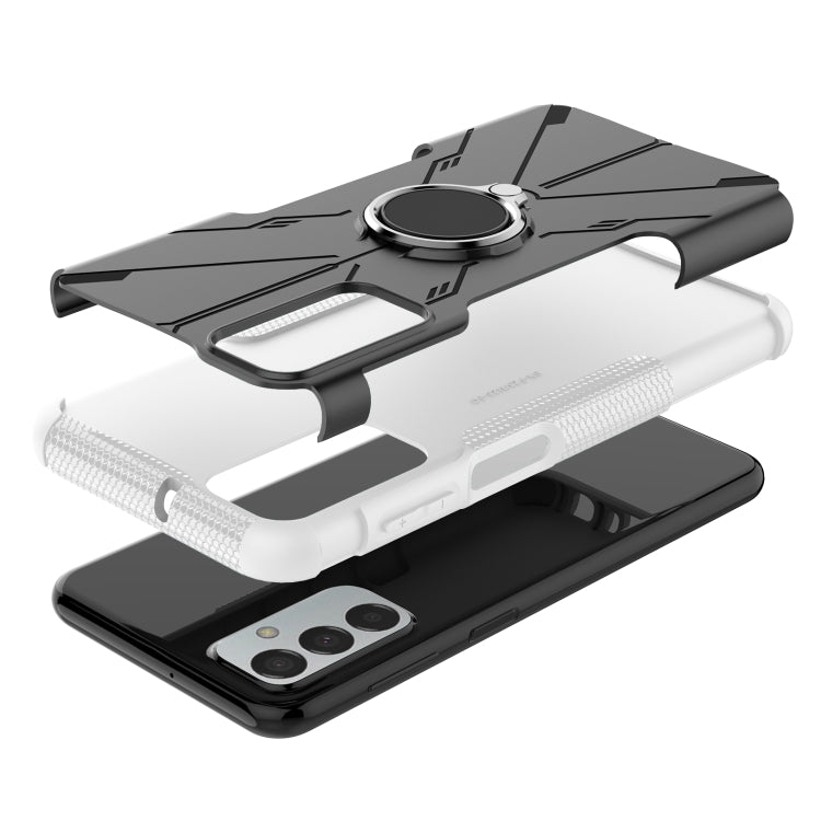 For Samsung Galaxy F23 / M23 5G Armor Bear Shockproof PC + TPU Phone Case with Ring
