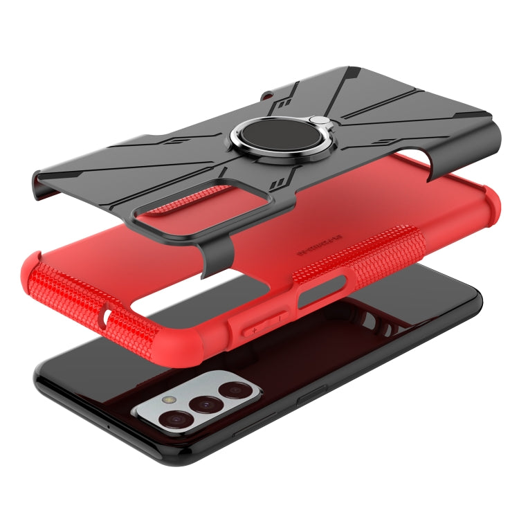 For Samsung Galaxy F23 / M23 5G Armor Bear Shockproof PC + TPU Phone Case with Ring