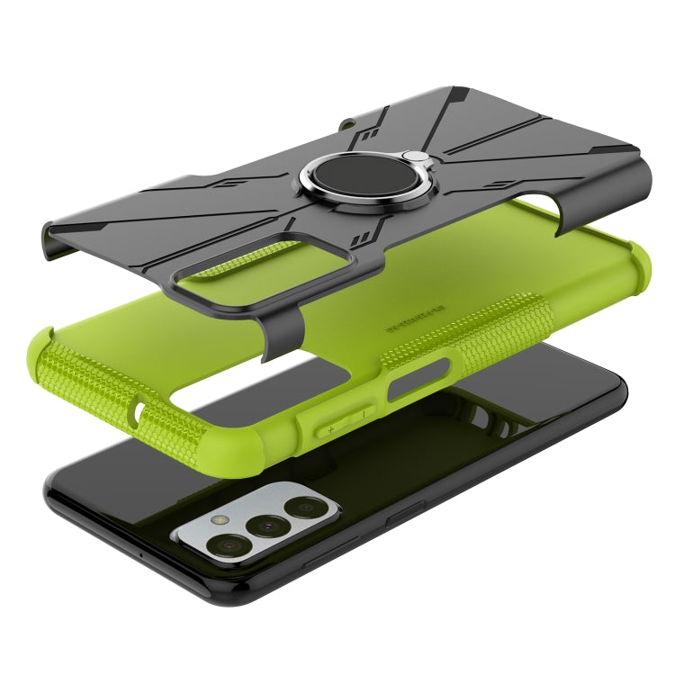 For Samsung Galaxy F23 / M23 5G Armor Bear Shockproof PC + TPU Phone Case with Ring