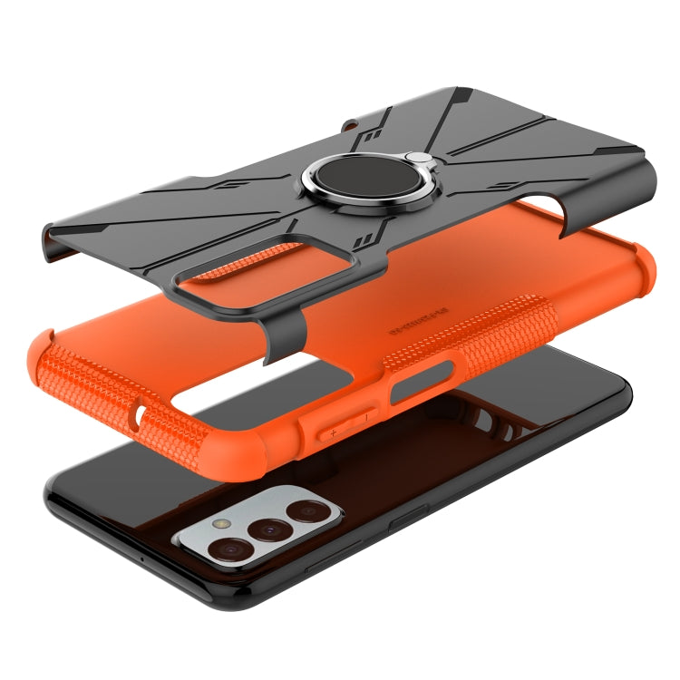 For Samsung Galaxy F23 / M23 5G Armor Bear Shockproof PC + TPU Phone Case with Ring