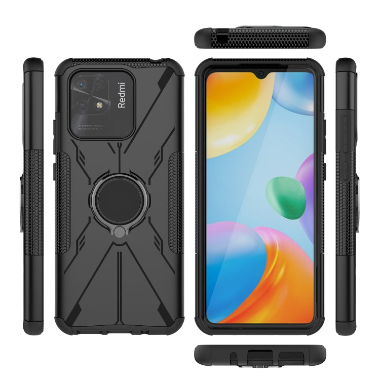 For Xiaomi Redmi 10C 4G Armor Bear Shockproof PC + TPU Phone Case with Ring