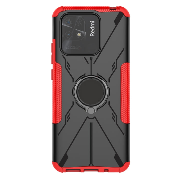 For Xiaomi Redmi 10C 4G Armor Bear Shockproof PC + TPU Phone Case with Ring