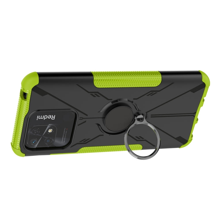 For Xiaomi Redmi 10C 4G Armor Bear Shockproof PC + TPU Phone Case with Ring