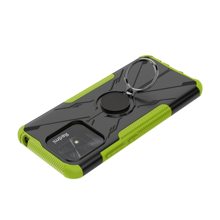 For Xiaomi Redmi 10C 4G Armor Bear Shockproof PC + TPU Phone Case with Ring