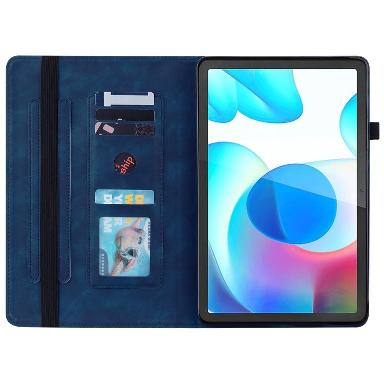 For OPPO Realme Pad 10.4 Skin Feel Solid Color Zipper Leather Tablet Case